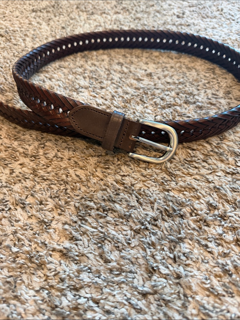 Men's Braided Leather Dress Belt - Brown